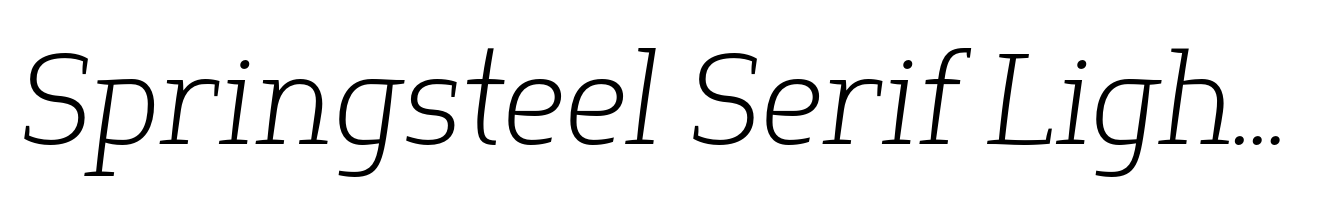 Springsteel Serif Light Italic